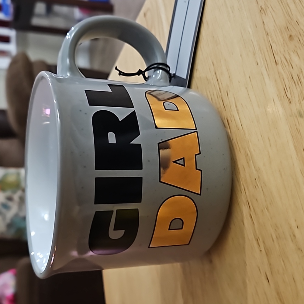 Girl Dad grey mug